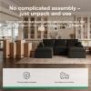 imageNovilla Modular Cloud Couch Modern Sectional Sofa with Smarts Coil Support Chenille Fabric Upholstered Couch for Living Room Apartments Bedroom No Assembly RightArm Chair Dark GreyDark Grey