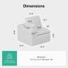 imageNovilla Modular Cloud Couch Modern Sectional Sofa with Smarts Coil Support Chenille Fabric Upholstered Couch for Living Room Apartments Bedroom No Assembly RightArm Chair Dark GreyWhite