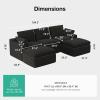 imageNovilla Modular Cloud Couch Modern Sectional Sofa with Smarts Coil Support Chenille Fabric Upholstered Couch for Living Room Apartments Bedroom No Assembly RightArm Chair Dark GreyDark Grey