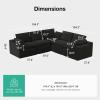 imageNovilla Modular Cloud Couch Modern Sectional Sofa with Smarts Coil Support Chenille Fabric Upholstered Couch for Living Room Apartments Bedroom No Assembly RightArm Chair Dark GreyDark Grey