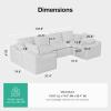 imageNovilla Modular Cloud Couch Modern Sectional Sofa with Smarts Coil Support Chenille Fabric Upholstered Couch for Living Room Apartments Bedroom No Assembly RightArm Chair Dark GreyWhite