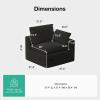 imageNovilla Modular Cloud Couch Modern Sectional Sofa with Smarts Coil Support Chenille Fabric Upholstered Couch for Living Room Apartments Bedroom No Assembly RightArm Chair Dark GreyDark Grey