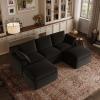 imageNovilla Modular Cloud Couch Modern Sectional Sofa with Smarts Coil Support Chenille Fabric Upholstered Couch for Living Room Apartments Bedroom No Assembly RightArm Chair Dark GreyDark Grey