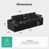 imageNovilla Modular Cloud Couch Modern Sectional Sofa with Smarts Coil Support Chenille Fabric Upholstered Couch for Living Room Apartments Bedroom No Assembly RightArm Chair Dark GreyDark Grey