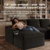 imageNovilla Modular Cloud Couch Modern Sectional Sofa with Smarts Coil Support Chenille Fabric Upholstered Couch for Living Room Apartments Bedroom No Assembly RightArm Chair Dark GreyDark Grey