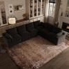 imageNovilla Modular Cloud Couch Modern Sectional Sofa with Smarts Coil Support Chenille Fabric Upholstered Couch for Living Room Apartments Bedroom No Assembly RightArm Chair Dark GreyDark Grey