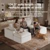 imageNovilla Modular Cloud Couch Modern Sectional Sofa with Smarts Coil Support Chenille Fabric Upholstered Couch for Living Room Apartments Bedroom No Assembly RightArm Chair Dark GreyWhite