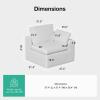 imageNovilla Modular Cloud Couch Modern Sectional Sofa with Smarts Coil Support Chenille Fabric Upholstered Couch for Living Room Apartments Bedroom No Assembly RightArm Chair Dark GreyWhite