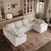 imageNovilla Modular Cloud Couch Modern Sectional Sofa with Smarts Coil Support Chenille Fabric Upholstered Couch for Living Room Apartments Bedroom No Assembly RightArm Chair Dark GreyWhite