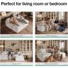 imageNovilla Modular Cloud Couch Modern Sectional Sofa with Smarts Coil Support Chenille Fabric Upholstered Couch for Living Room Apartments Bedroom No Assembly RightArm Chair Dark GreyWhite