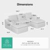imageNovilla Modular Cloud Couch Modern Sectional Sofa with Smarts Coil Support Chenille Fabric Upholstered Couch for Living Room Apartments Bedroom No Assembly RightArm Chair Dark GreyWhite