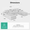 imageNovilla Modular Cloud Couch Modern Sectional Sofa with Smarts Coil Support Chenille Fabric Upholstered Couch for Living Room Apartments Bedroom No Assembly RightArm Chair Dark GreyWhite