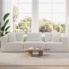 imageNovilla 106 Modular Sectional Sofa Modern Cloud Sectional Couch with Smarts Coil Support LShape Boneless Couch for Living Room Apartments Bedroom No Assembly Required 3 Seat w 1 OttomanBeige