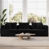 imageNovilla 106 Modular Sectional Sofa Modern Cloud Sectional Couch with Smarts Coil Support LShape Boneless Couch for Living Room Apartments Bedroom No Assembly Required 3 Seat w 1 OttomanBlack