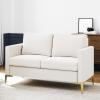 imageNovilla Loveseat Sofa Modern Loveseat Sofa Coach 67 Width Sofa with Extra Deep Seats Small Couch for Living Room Apartment Room Office Ivory