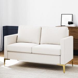 imageNovilla Loveseat Sofa Modern Loveseat Sofa Coach 67 Width Sofa with Extra Deep Seats Small Couch for Living Room Apartment Room Office Ivory