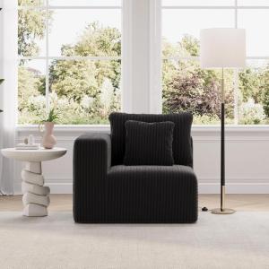 imageNovilla Modular Sectional Sofa Modern Cloud Sectional Couch with Smarts Coil Support Upholstered Boneless Couch for Living Room Bedroom Apartments No Assembly Required Leftarm SeatLeftarm Seat A