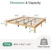 imageNovilla 12 Inch Full Size Bed Frame Solid Wooden Full Bed Frames with Headboard Wooden Classic Bed Frame Foundation No Box Spring Needed Easy Assembly Natural Grain WoodNatural Grain Wood