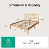 imageNovilla 12 Inch Full Size Bed Frame Solid Wooden Full Bed Frames with Headboard Wooden Classic Bed Frame Foundation No Box Spring Needed Easy Assembly Natural Grain WoodNatural Grain Wood