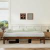 imageNovilla 12 Inch Full Size Bed Frame Solid Wooden Full Bed Frames with Headboard Wooden Classic Bed Frame Foundation No Box Spring Needed Easy Assembly Natural Grain WoodWalnut