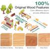 imageNovilla 12 Inch Full Size Bed Frame Solid Wooden Full Bed Frames with Headboard Wooden Classic Bed Frame Foundation No Box Spring Needed Easy Assembly Natural Grain WoodNatural Grain Wood