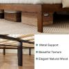 imageNovilla 12 Inch Full Size Bed Frame Solid Wooden Full Bed Frames with Headboard Wooden Classic Bed Frame Foundation No Box Spring Needed Easy Assembly Natural Grain WoodWalnut