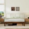 imageNovilla 12 Inch Full Size Bed Frame Solid Wooden Full Bed Frames with Headboard Wooden Classic Bed Frame Foundation No Box Spring Needed Easy Assembly Natural Grain WoodWalnut