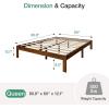 imageNovilla 12 Inch Full Size Bed Frame Solid Wooden Full Bed Frames with Headboard Wooden Classic Bed Frame Foundation No Box Spring Needed Easy Assembly Natural Grain WoodWalnut