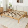 imageNovilla 12 Inch Full Size Bed Frame Solid Wooden Full Bed Frames with Headboard Wooden Classic Bed Frame Foundation No Box Spring Needed Easy Assembly Natural Grain WoodNatural Grain Wood