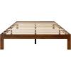 imageNovilla 12 Inch Full Size Bed Frame Solid Wooden Full Bed Frames with Headboard Wooden Classic Bed Frame Foundation No Box Spring Needed Easy Assembly Natural Grain WoodWalnut