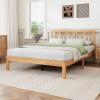 imageNovilla 12 Inch Full Size Bed Frame Solid Wooden Full Bed Frames with Headboard Wooden Classic Bed Frame Foundation No Box Spring Needed Easy Assembly Natural Grain WoodNatural Grain Wood