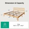 imageNovilla 12 Inch Full Size Bed Frame Solid Wooden Full Bed Frames with Headboard Wooden Classic Bed Frame Foundation No Box Spring Needed Easy Assembly Natural Grain WoodNatural Grain Wood