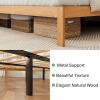 imageNovilla 12 Inch Full Size Bed Frame Solid Wooden Full Bed Frames with Headboard Wooden Classic Bed Frame Foundation No Box Spring Needed Easy Assembly Natural Grain WoodNatural Grain Wood
