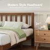 imageNovilla 12 Inch Full Size Bed Frame Solid Wooden Full Bed Frames with Headboard Wooden Classic Bed Frame Foundation No Box Spring Needed Easy Assembly Natural Grain WoodWalnut