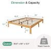 imageNovilla 12 Inch Full Size Bed Frame Solid Wooden Full Bed Frames with Headboard Wooden Classic Bed Frame Foundation No Box Spring Needed Easy Assembly Natural Grain WoodNatural Grain Wood
