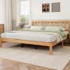 imageNovilla 12 Inch Full Size Bed Frame Solid Wooden Full Bed Frames with Headboard Wooden Classic Bed Frame Foundation No Box Spring Needed Easy Assembly Natural Grain WoodNatural Grain Wood