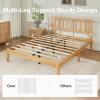 imageNovilla 12 Inch Full Size Bed Frame Solid Wooden Full Bed Frames with Headboard Wooden Classic Bed Frame Foundation No Box Spring Needed Easy Assembly Natural Grain WoodNatural Grain Wood