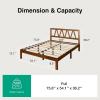 imageNovilla 12 Inch Full Size Bed Frame Solid Wooden Full Bed Frames with Headboard Wooden Classic Bed Frame Foundation No Box Spring Needed Easy Assembly Natural Grain WoodWalnut