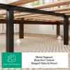imageNovilla 12 Inch Full Size Bed Frame Solid Wooden Full Bed Frames with Headboard Wooden Classic Bed Frame Foundation No Box Spring Needed Easy Assembly Natural Grain WoodWalnut