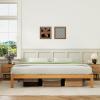 imageNovilla 12 Inch Full Size Bed Frame Solid Wooden Full Bed Frames with Headboard Wooden Classic Bed Frame Foundation No Box Spring Needed Easy Assembly Natural Grain WoodNatural Grain Wood