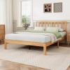 imageNovilla 12 Inch Full Size Bed Frame Solid Wooden Full Bed Frames with Headboard Wooden Classic Bed Frame Foundation No Box Spring Needed Easy Assembly Natural Grain WoodNatural Grain Wood