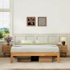 imageNovilla 12 Inch Full Size Bed Frame Solid Wooden Full Bed Frames with Headboard Wooden Classic Bed Frame Foundation No Box Spring Needed Easy Assembly Natural Grain WoodNatural Grain Wood