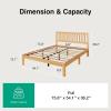 imageNovilla 12 Inch Full Size Bed Frame Solid Wooden Full Bed Frames with Headboard Wooden Classic Bed Frame Foundation No Box Spring Needed Easy Assembly Natural Grain WoodNatural Grain Wood
