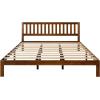 imageNovilla 12 Inch Full Size Bed Frame Solid Wooden Full Bed Frames with Headboard Wooden Classic Bed Frame Foundation No Box Spring Needed Easy Assembly Natural Grain WoodWalnut