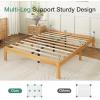 imageNovilla 12 Inch Full Size Bed Frame Solid Wooden Full Bed Frames with Headboard Wooden Classic Bed Frame Foundation No Box Spring Needed Easy Assembly Natural Grain WoodNatural Grain Wood