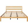 imageNovilla 12 Inch Full Size Bed Frame Solid Wooden Full Bed Frames with Headboard Wooden Classic Bed Frame Foundation No Box Spring Needed Easy Assembly Natural Grain WoodNatural Grain Wood