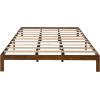 imageNovilla 12 Inch Full Size Bed Frame Solid Wooden Full Bed Frames with Headboard Wooden Classic Bed Frame Foundation No Box Spring Needed Easy Assembly Natural Grain WoodWalnut