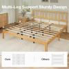 imageNovilla 12 Inch Full Size Bed Frame Solid Wooden Full Bed Frames with Headboard Wooden Classic Bed Frame Foundation No Box Spring Needed Easy Assembly Natural Grain WoodNatural Grain Wood
