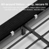 imageNovilla King Size Bed Frame Plush CloudSoft Bed Corduroy Upholstered Platform Bed Frame with Headboard Easy Assembly No Box Spring Needed Modern Soft Bed Frame WhiteBlack