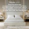 imageNovilla King Size Bed Frame Plush CloudSoft Bed Corduroy Upholstered Platform Bed Frame with Headboard Easy Assembly No Box Spring Needed Modern Soft Bed Frame WhiteWhite